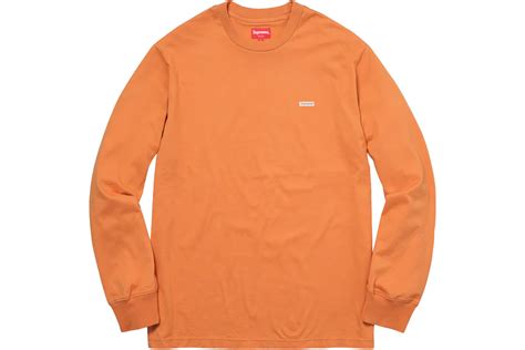 supreme metallic box logo l/s tee light orange|Box Logo L S Tee .